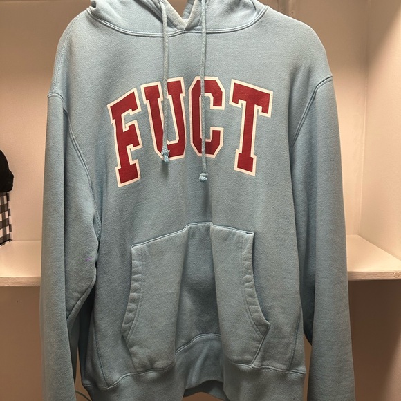 FUCT Powder Blue Hoodie L - Picture 1 of 2